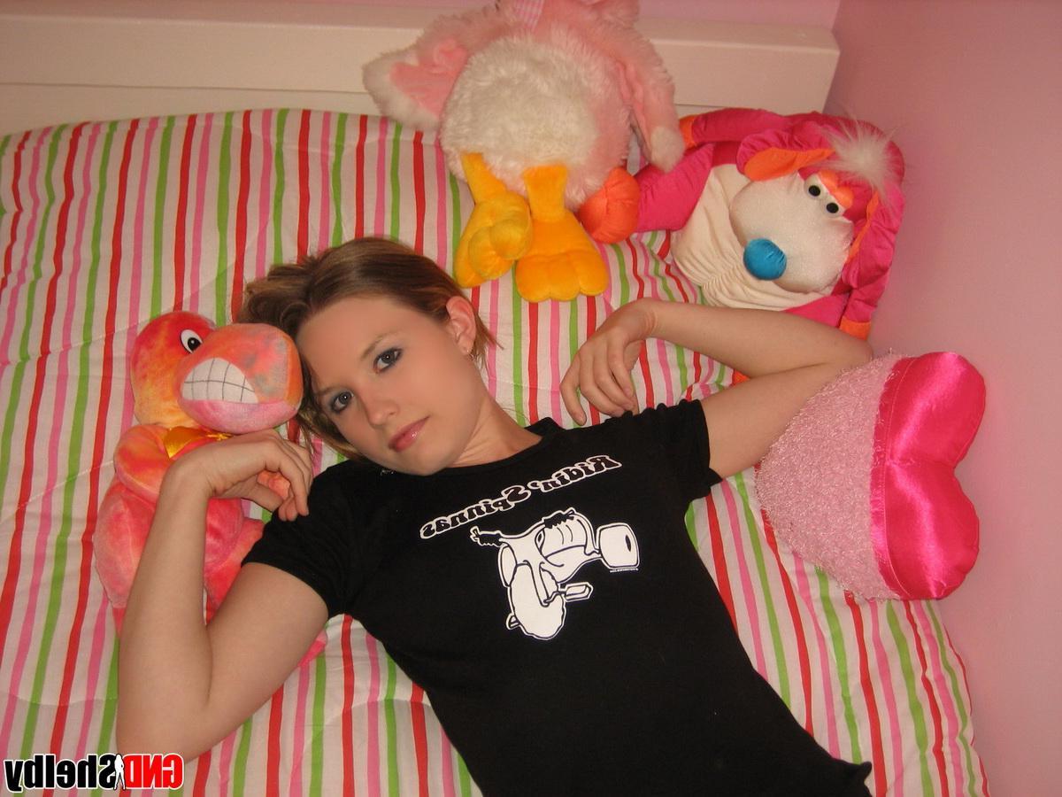 12P Horny slutty teen Shelby strips naked and starts to finger her tiny wet pussy