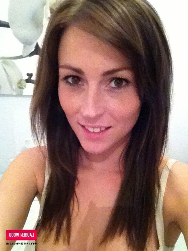 12P Lauren strips her cute white lingerie to expose her large boobies