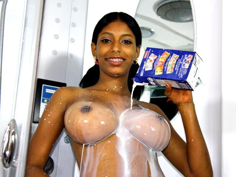 16P Pictures of teen slut Lil Chica getting kinky with the milk