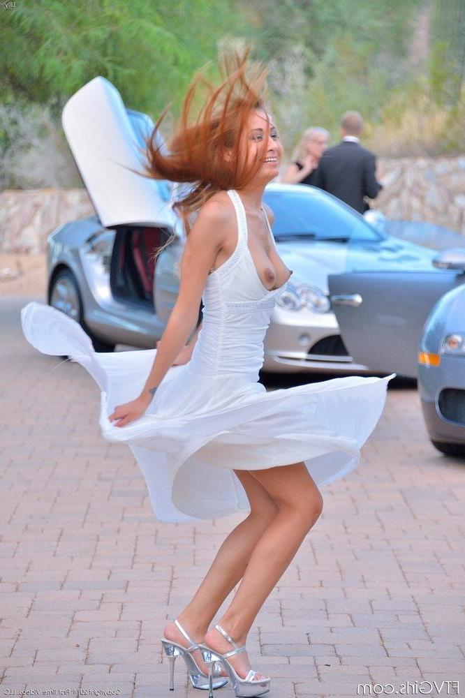 15P Stunning teen girl Lilly shows you what's underneath of her classic dress