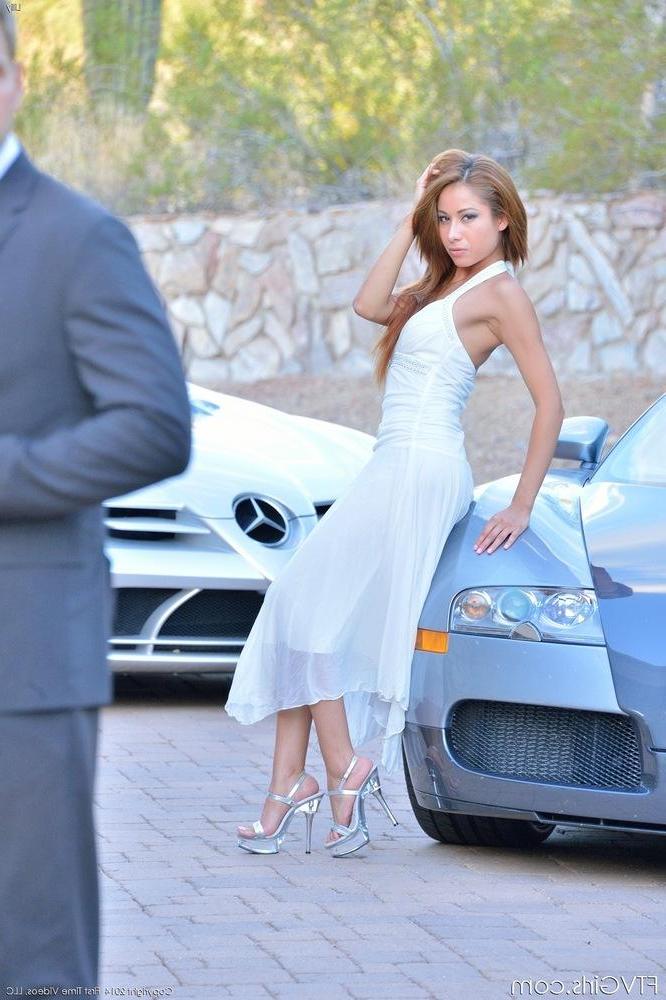 15P Stunning teen girl Lilly shows you what's underneath of her classic dress