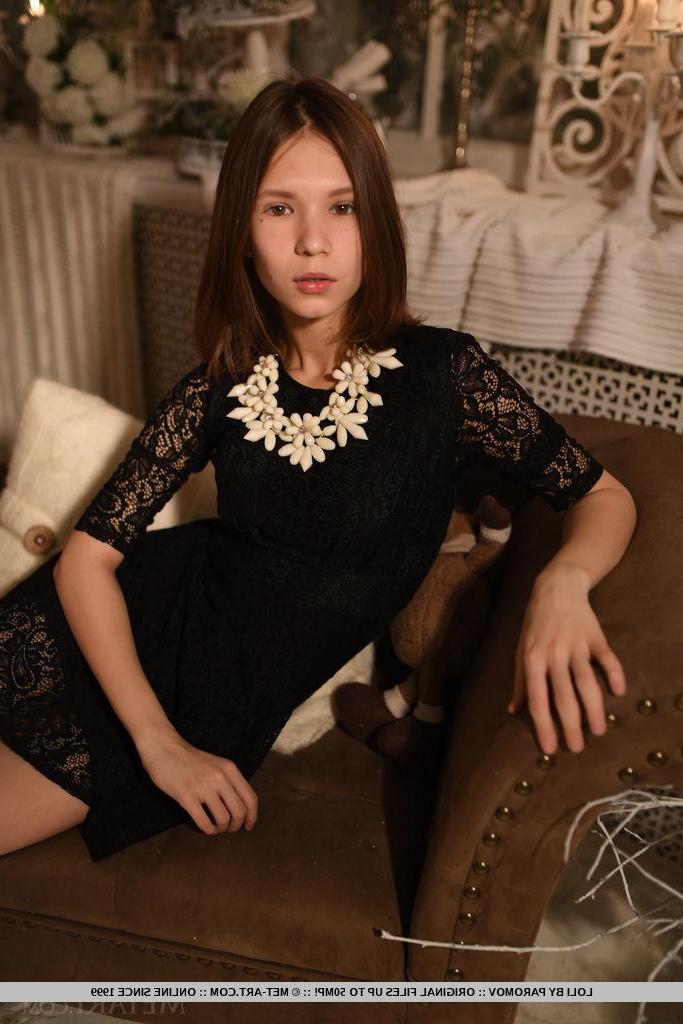 18P Loli keeps it classy with a private tease by the Christmas tree