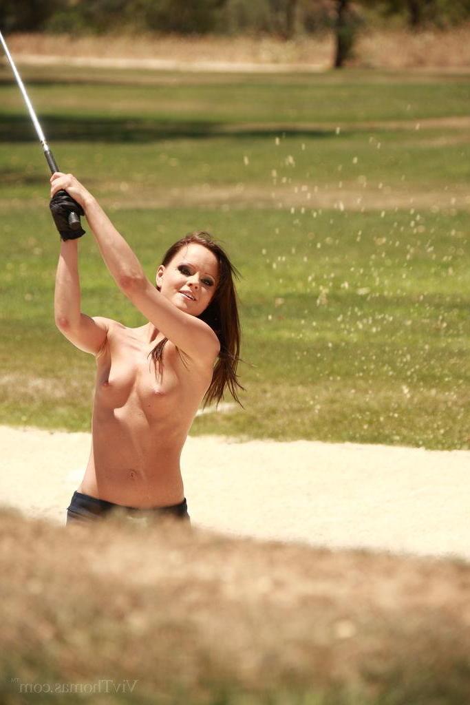 16P Hot teens Sandra Shine and Monica Sweet play the sexiest game of golf ever