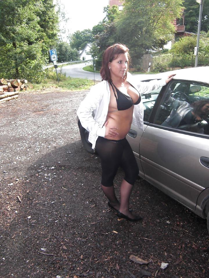 25P Chubby german girlfriend shows her big titties and more