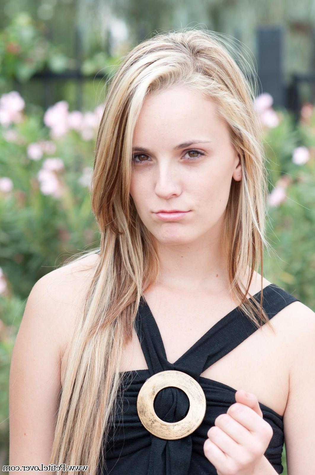 16P Blonde teen Sara James shows off her pussy in public