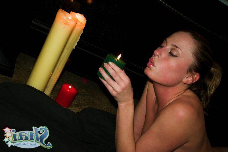 14P Pictures of teen Shai West getting kinky with the candle wax