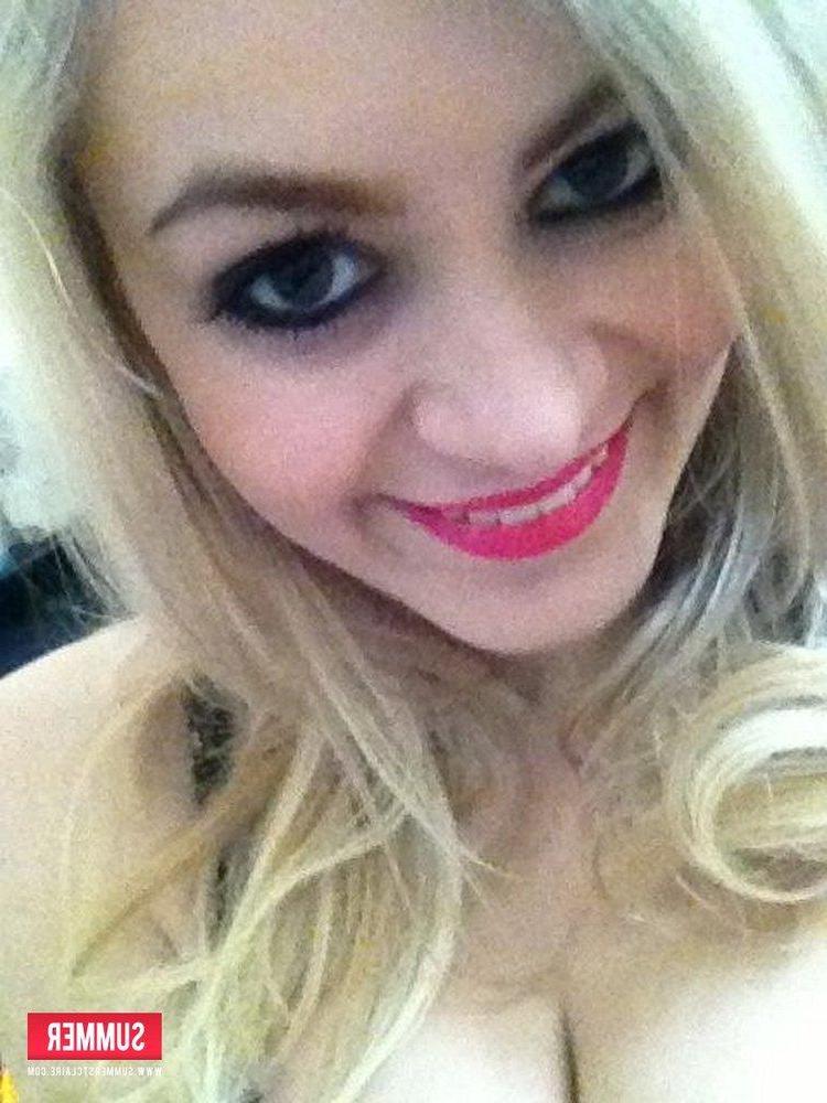 12P Blonde hottie Summer removes her cute lingerie to displays her amazing body