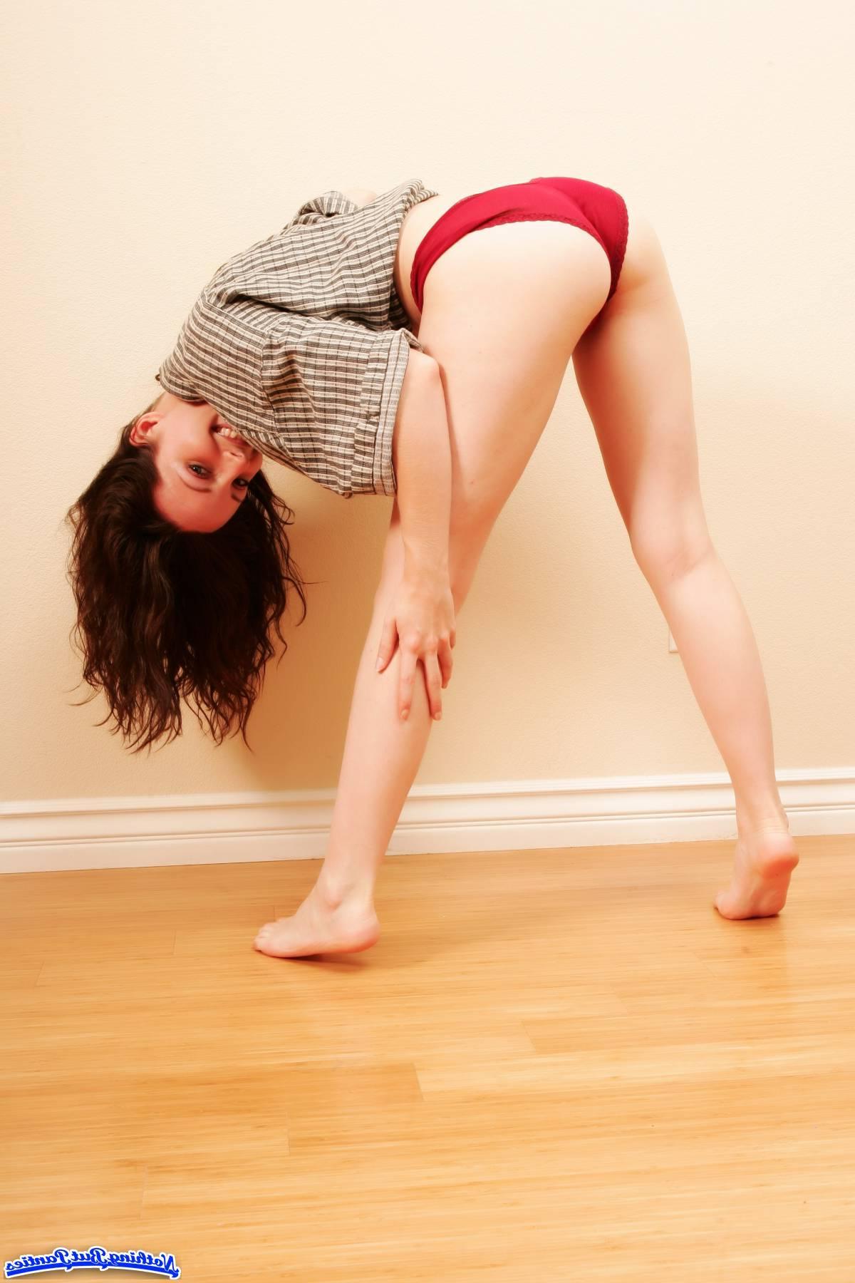 18P Pictures of Tabitha being a cock tease in red panties