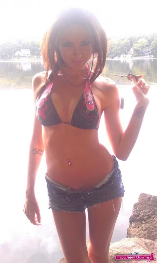 12P Valentina goes topless at the lake