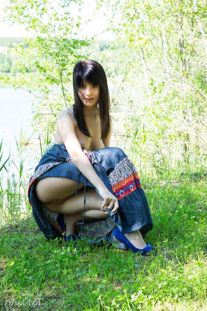 16P Brunette teen Zelda B shows you what's under her dress in "Marsi"