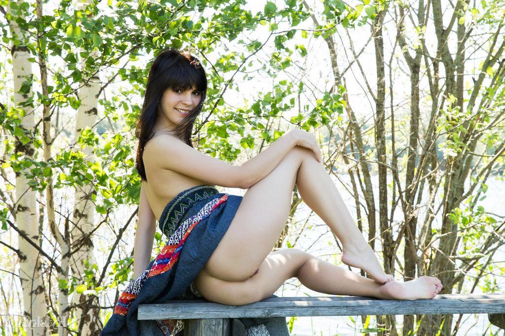 16P Brunette teen Zelda B shows you what's under her dress in "Marsi"