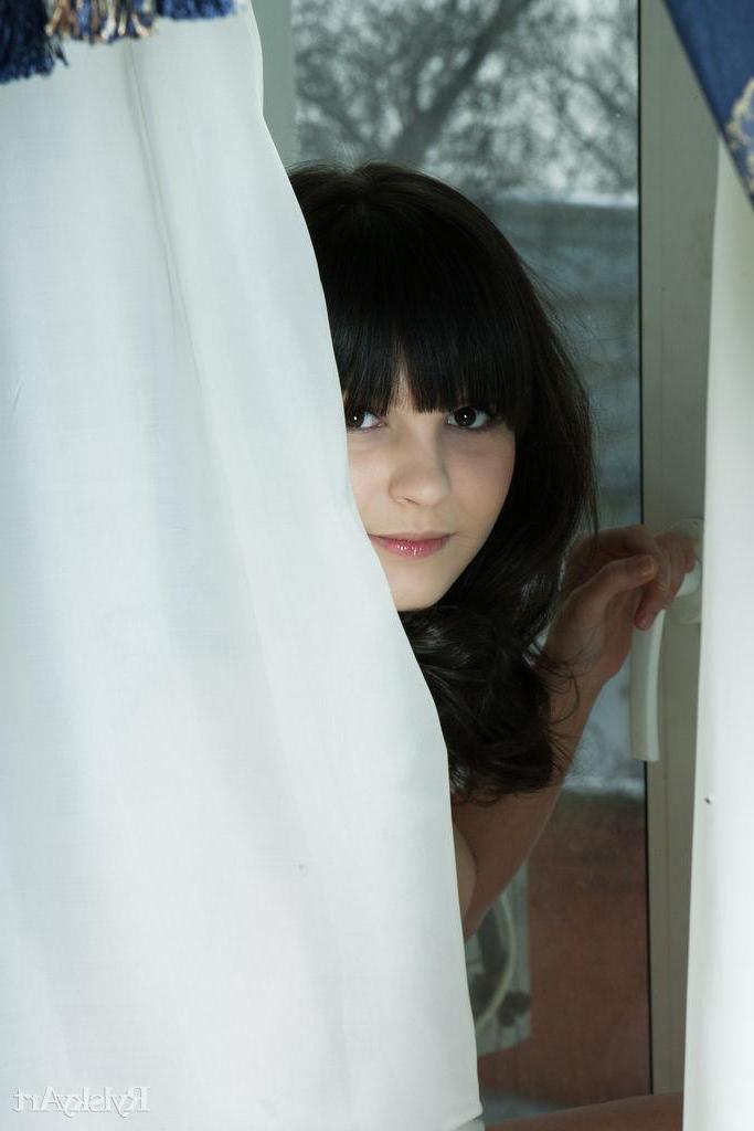 16P Brunette teen Zelda B gives you her hot nude body in "Fenest"
