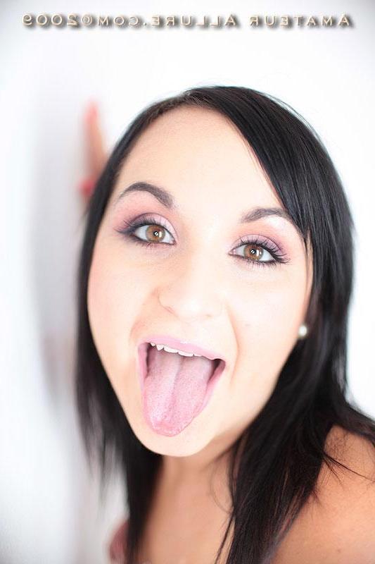 16P Pictures of a cute teen blowing cock and eating man goo