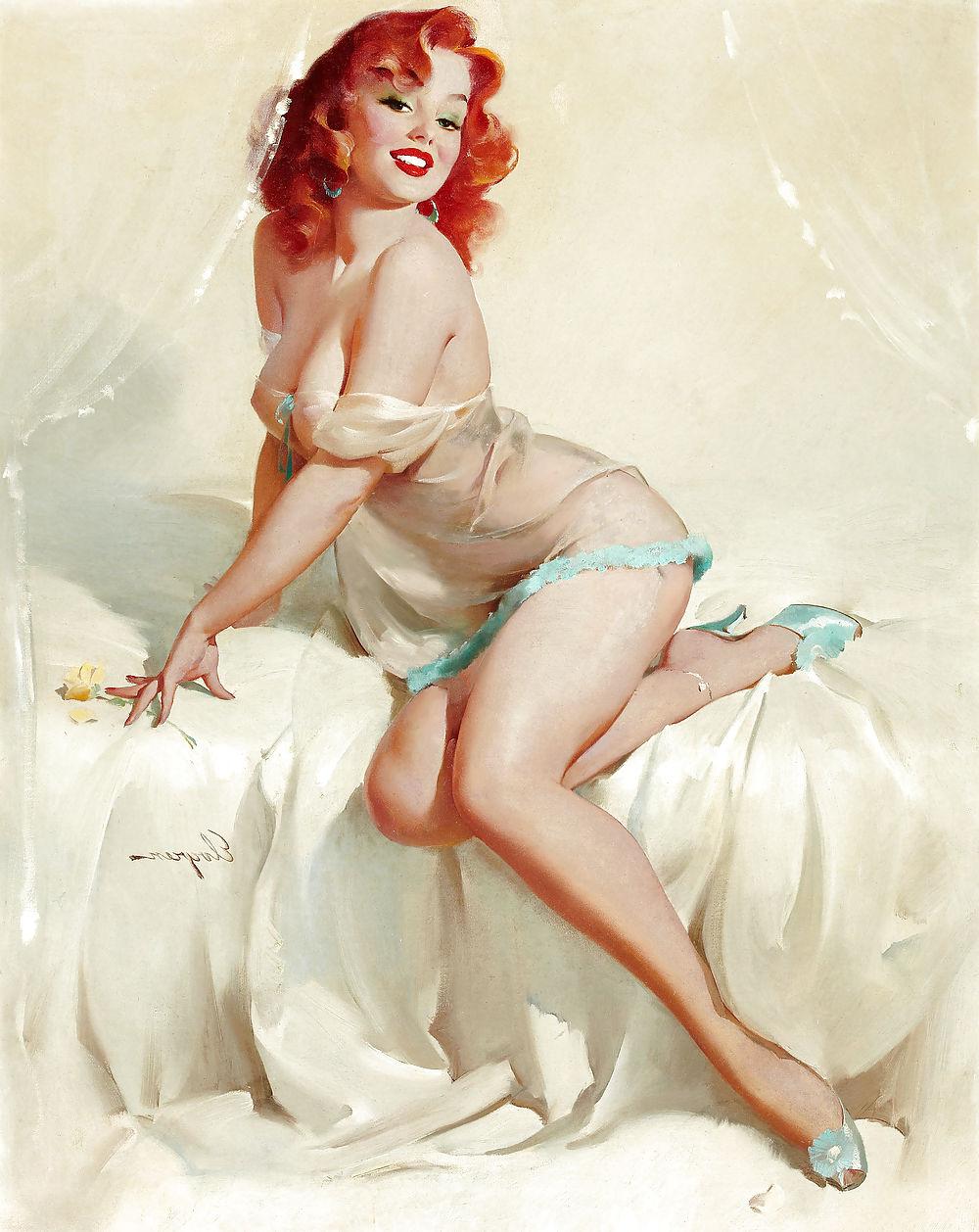25P Sexy Vintage Pin - Up Art