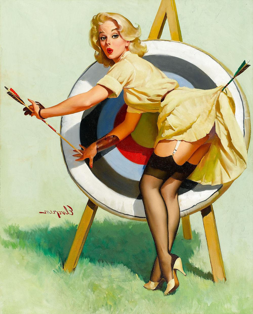 25P Sexy Vintage Pin - Up Art