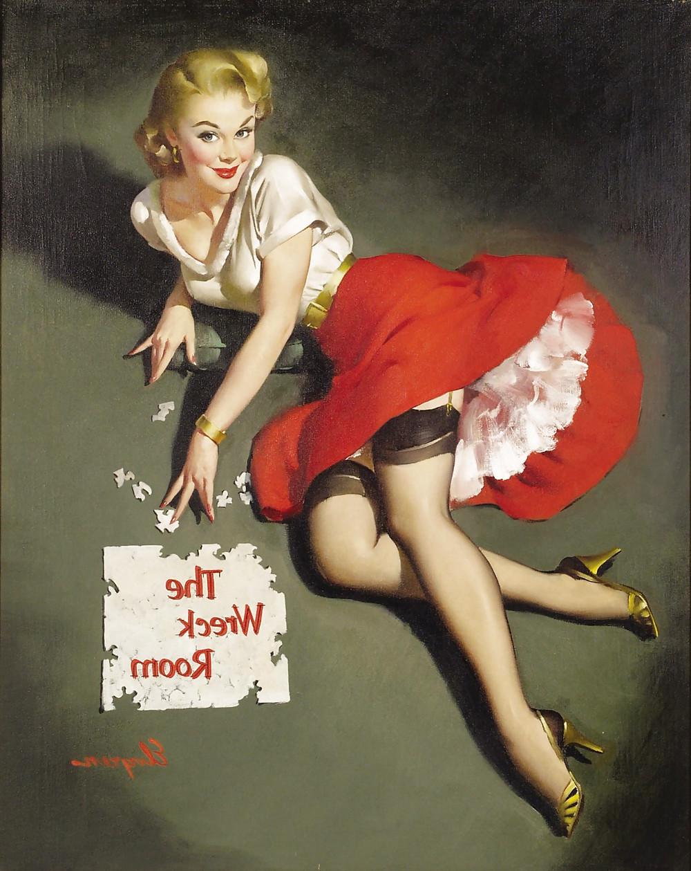 25P Sexy Vintage Pin - Up Art