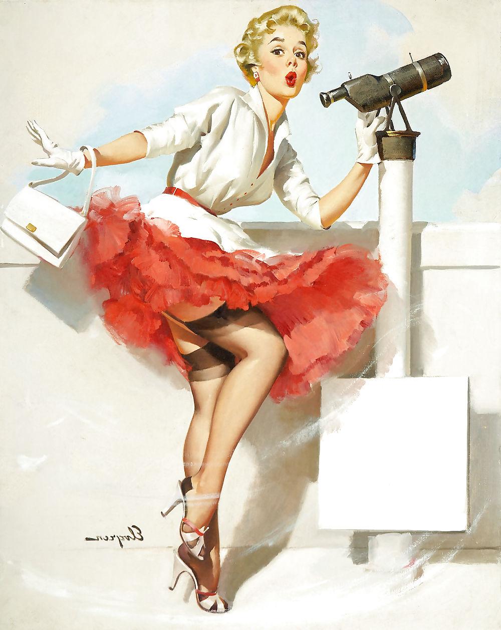 25P Sexy Vintage Pin - Up Art