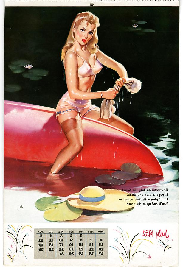 25P Sexy Vintage Pin - Up Art