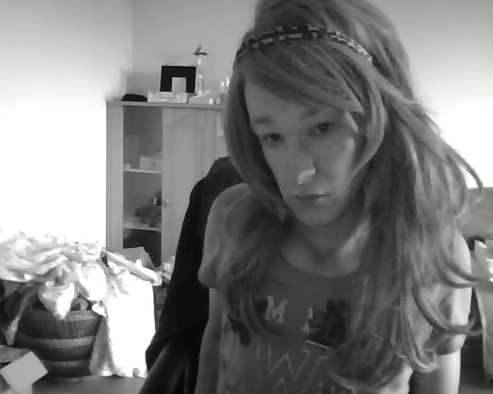 13P Cute german black white crossdress girl