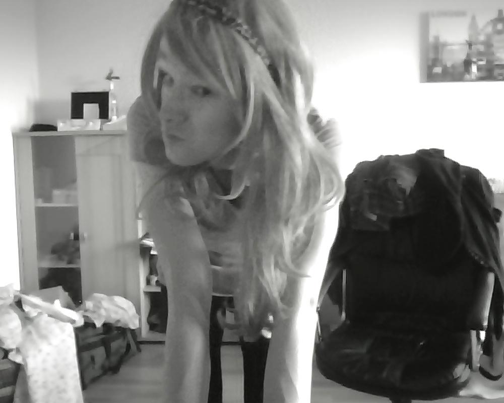 13P Cute german black white crossdress girl
