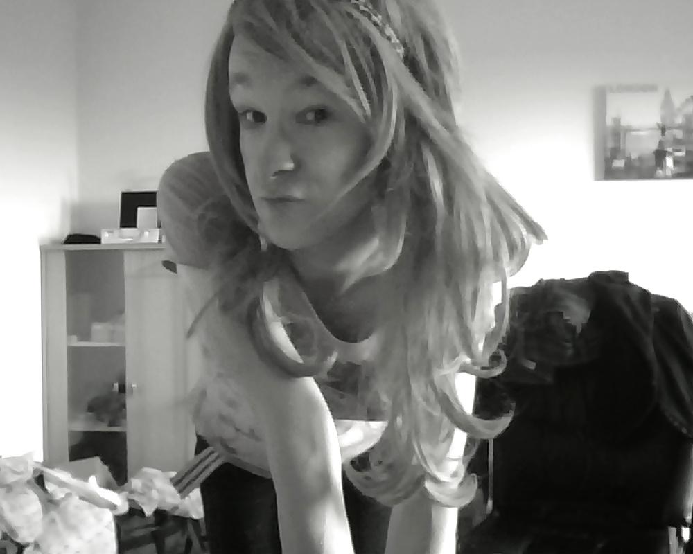 13P Cute german black white crossdress girl