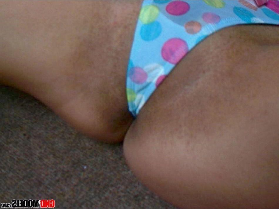 12P Pictures of a brunette girl hanging out in her panties