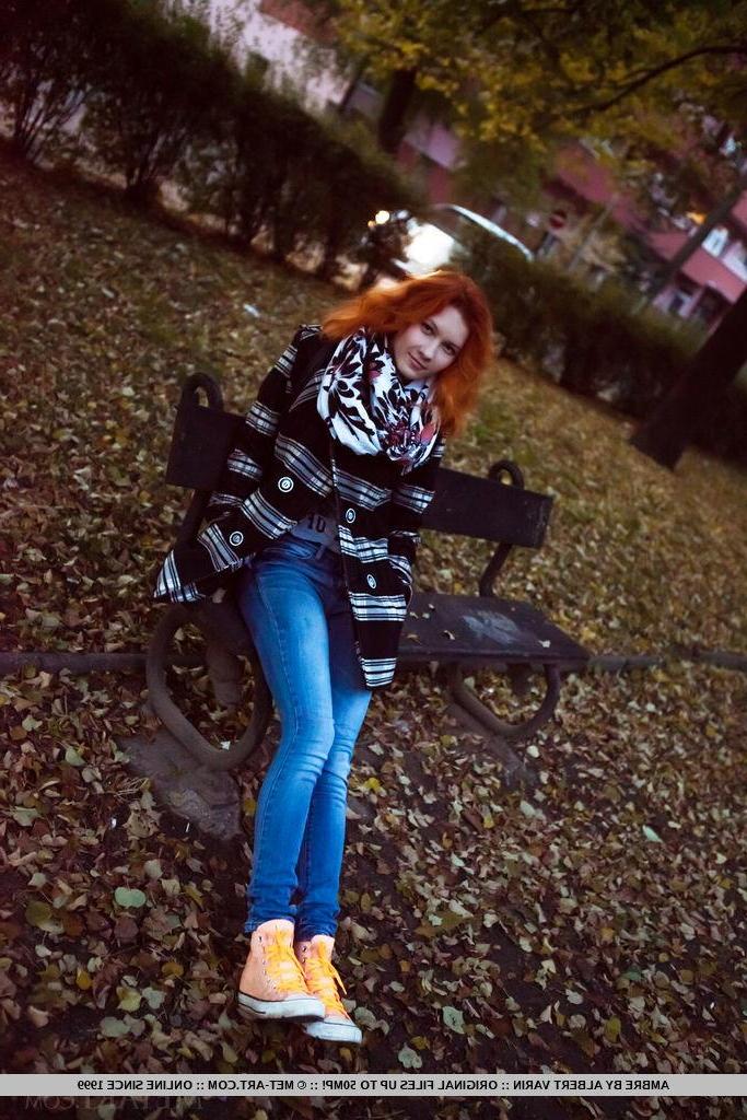 18P Redhead teen Ambre gets naked and spreads her legs in "Fretira"
