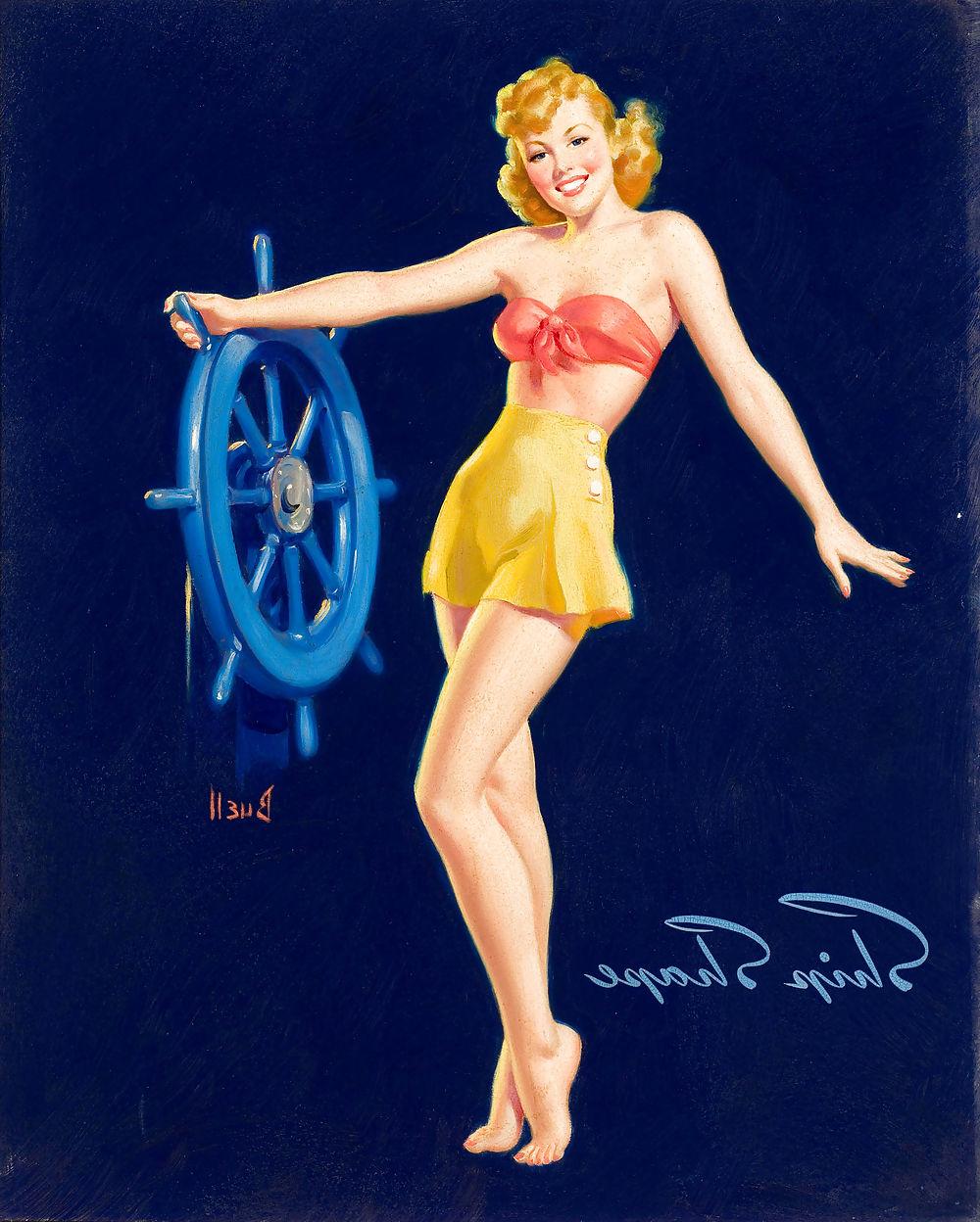 25P Sexy Vintage Pin - Up Art 2