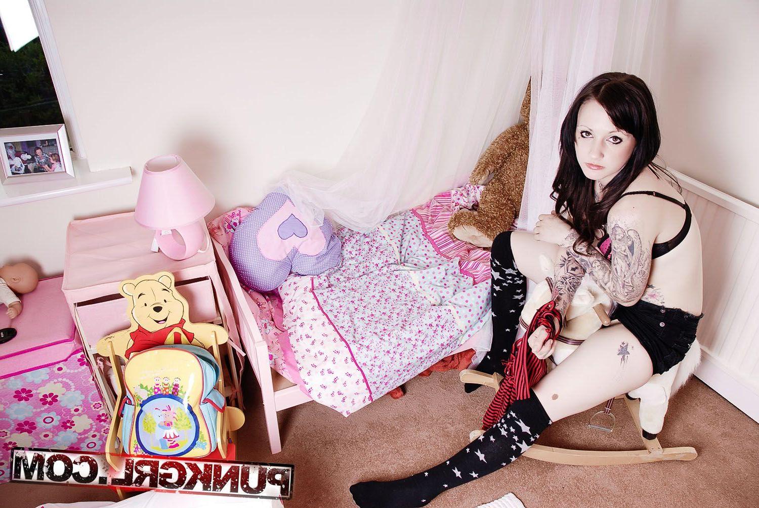 20P Pictures of Sky B getting kinky with a rocking horse