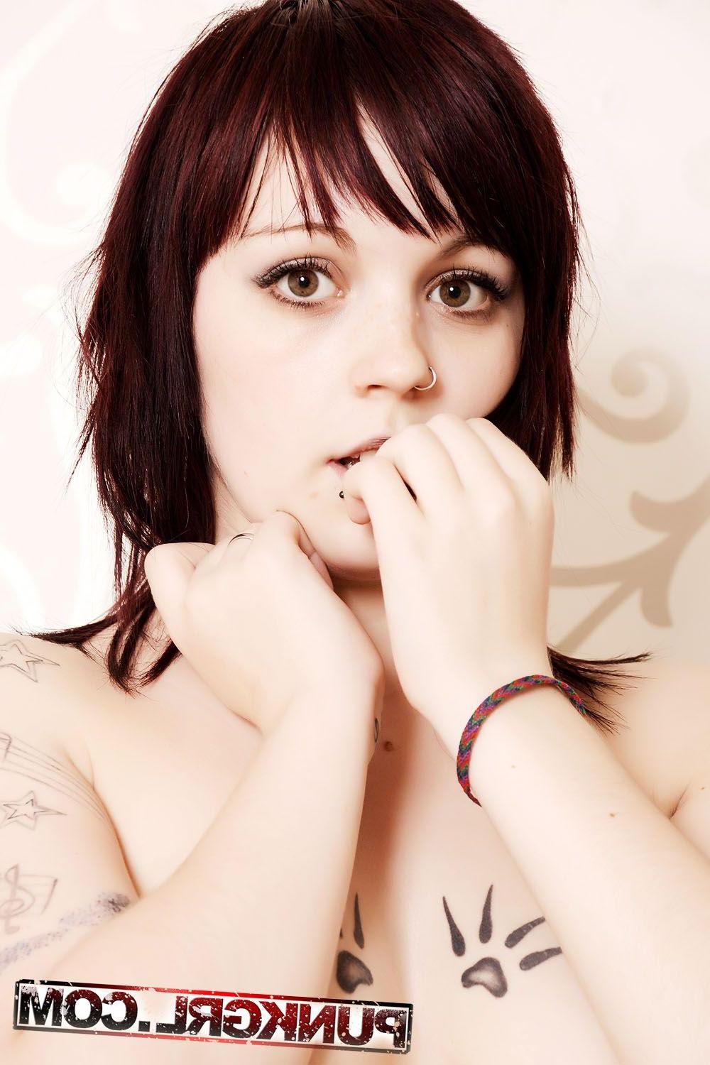 20P Pictures of cute punk teen Danie Chaos showing her hot tits