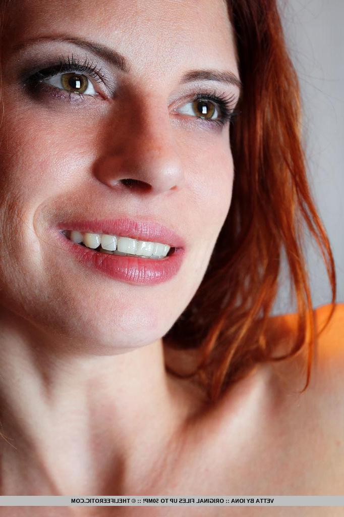 16P Redhead babe Vetta poses in her lingerie for you in "Red Hot"