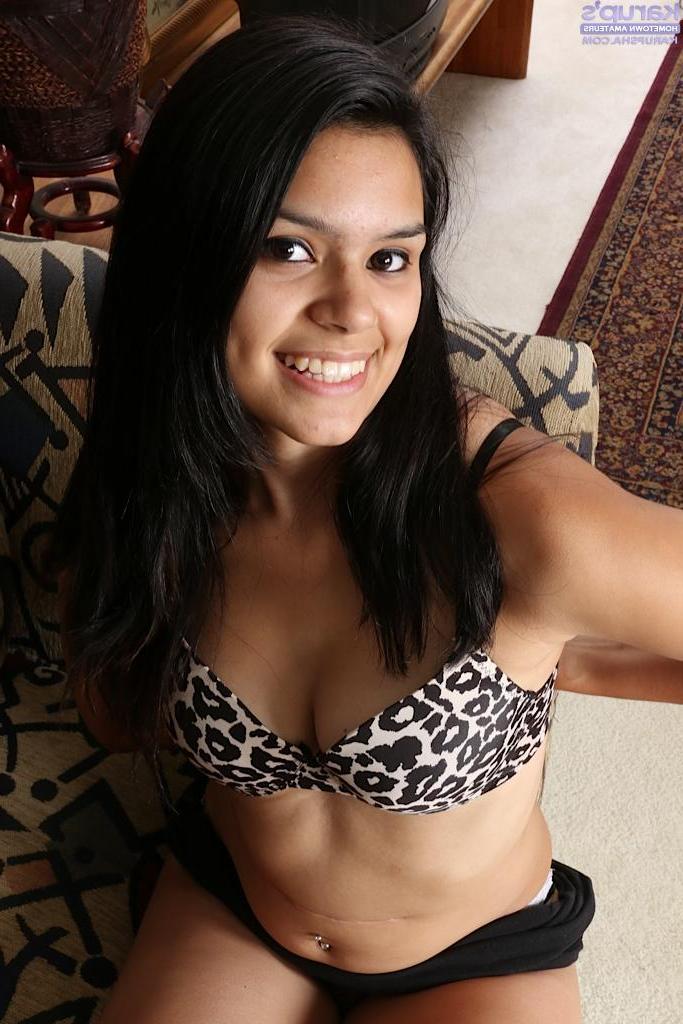 15P Horny Latina Selena Garcia toys her juicy pussy