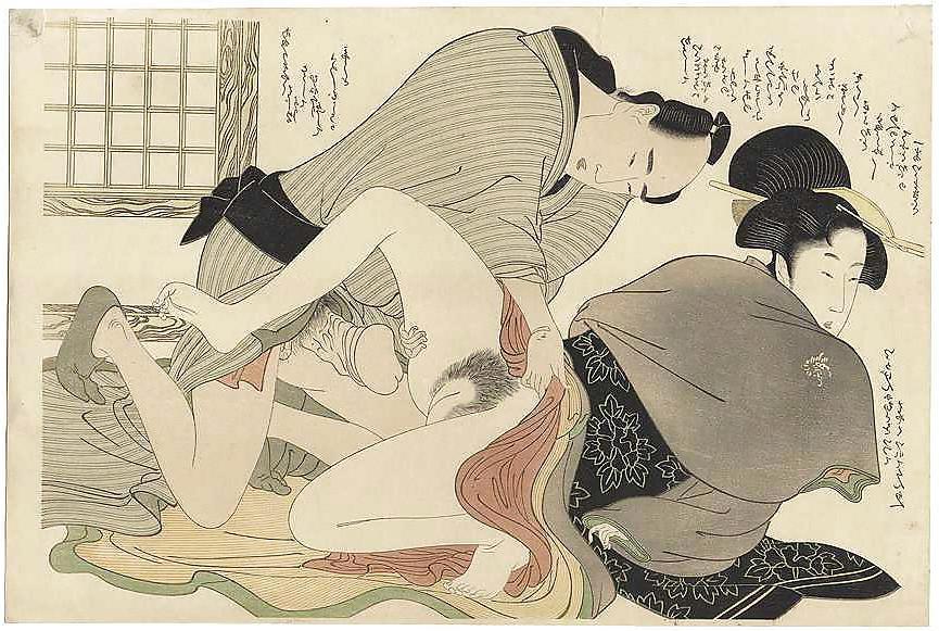 16P Japanese Shunga Art 6 - Kitagawa Utamaro