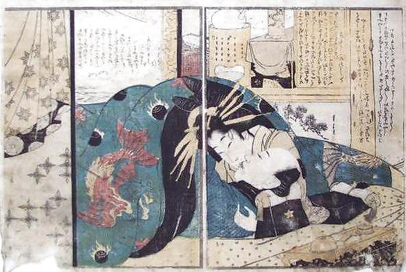 16P Japanese Shunga Art 6 - Kitagawa Utamaro