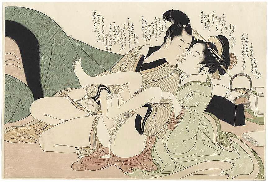 16P Japanese Shunga Art 6 - Kitagawa Utamaro