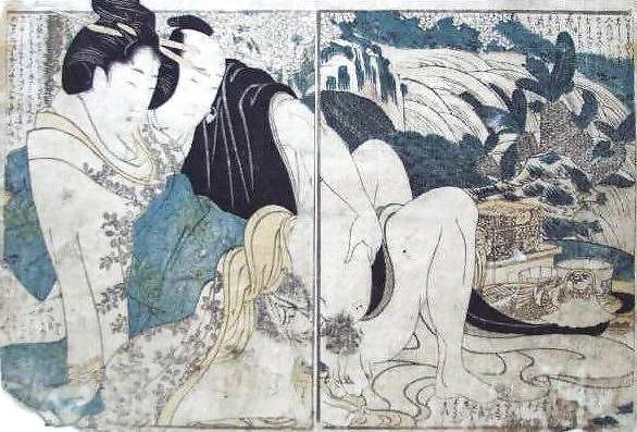 16P Japanese Shunga Art 6 - Kitagawa Utamaro
