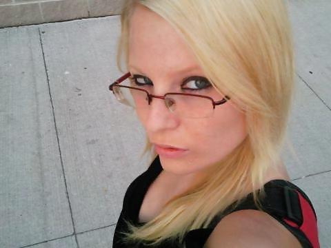 12P Stolen- Blonde Slut With Glasses