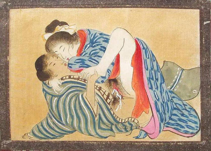 14P Japanese Shunga Art 9 - Paintings on Silk