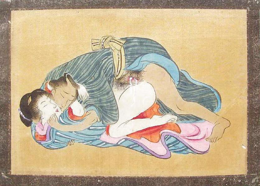 14P Japanese Shunga Art 9 - Paintings on Silk