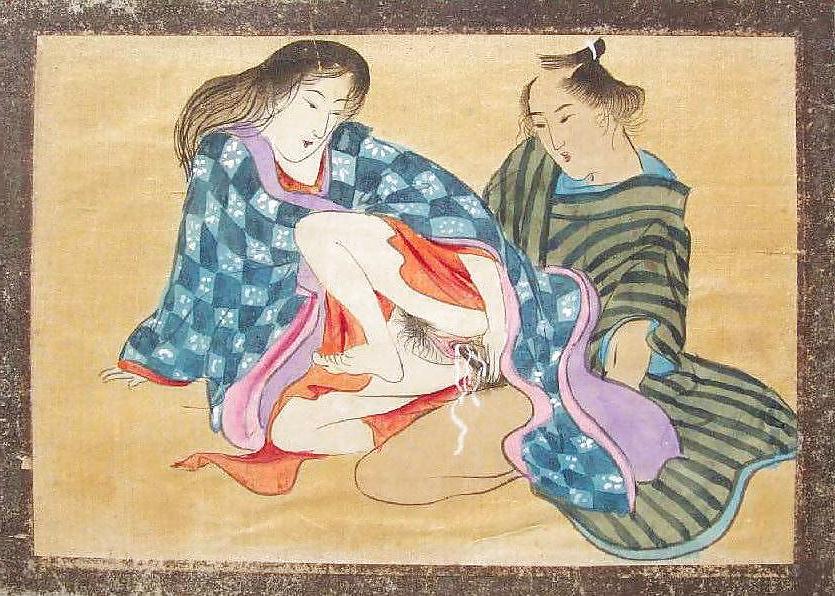 14P Japanese Shunga Art 9 - Paintings on Silk