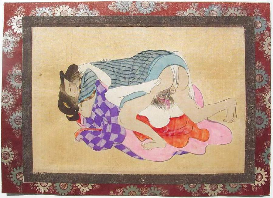 14P Japanese Shunga Art 9 - Paintings on Silk