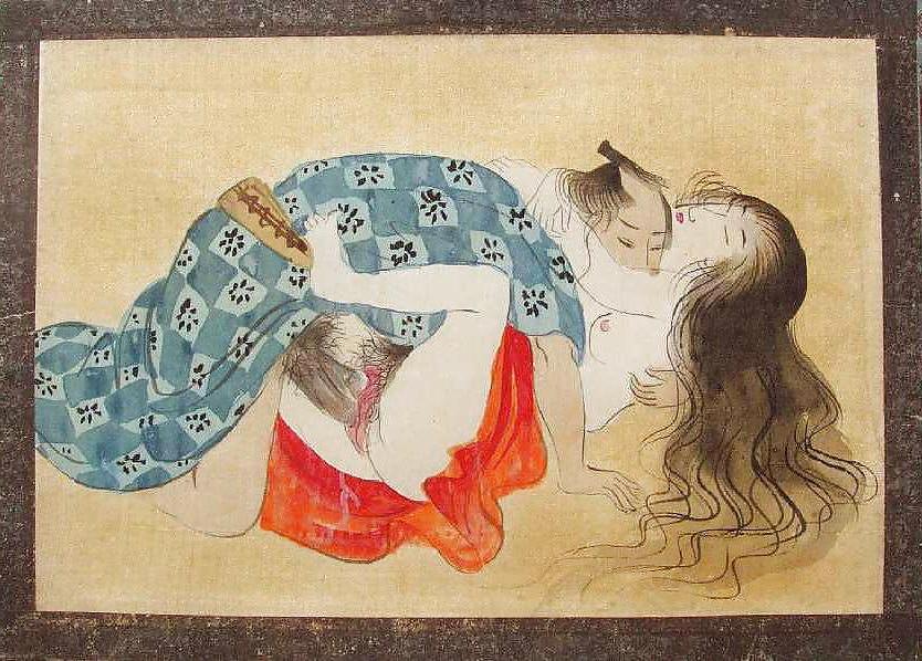 14P Japanese Shunga Art 9 - Paintings on Silk