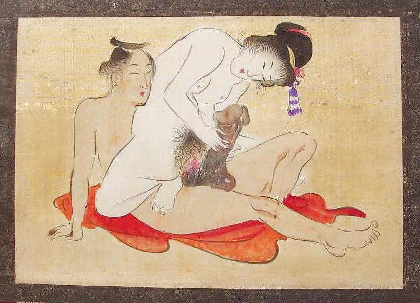 14P Japanese Shunga Art 9 - Paintings on Silk