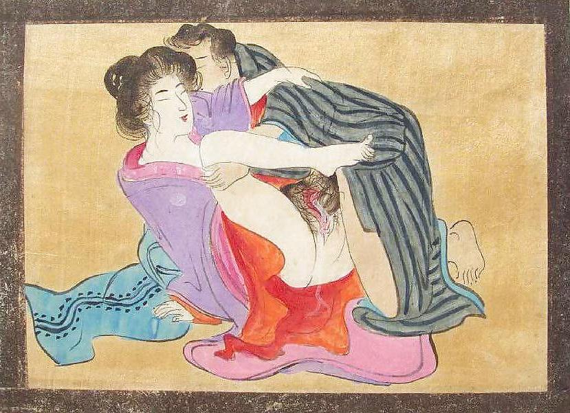14P Japanese Shunga Art 9 - Paintings on Silk