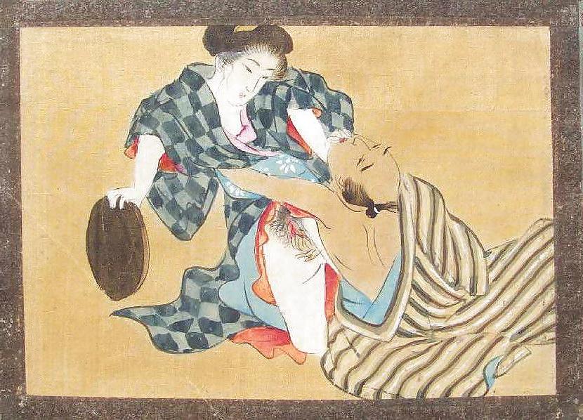 14P Japanese Shunga Art 9 - Paintings on Silk