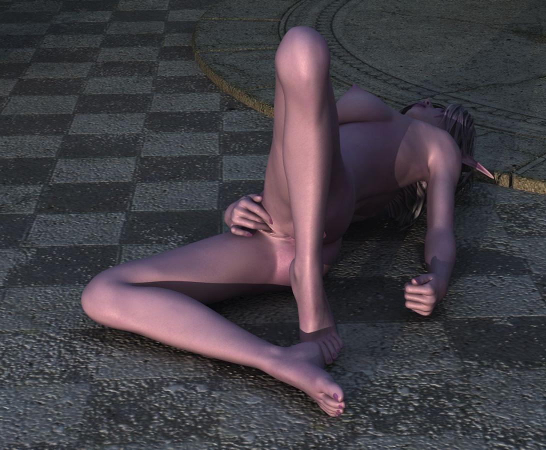 14P Teen elf blowing huge green cock and takes big load of jizz