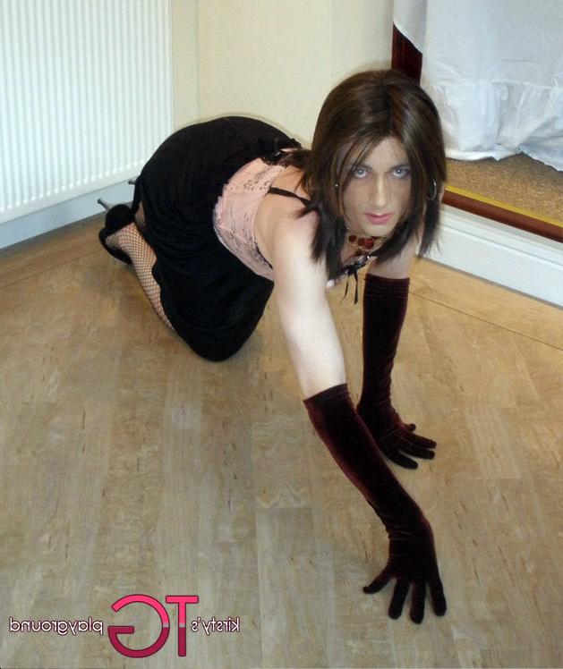 15P Kirsty riding a dildo wearing satin gloves