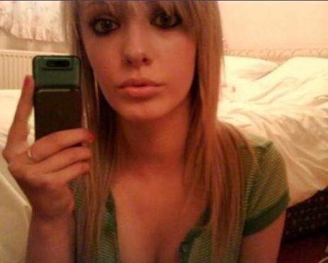12P Cute girls with cell phones taking self photos