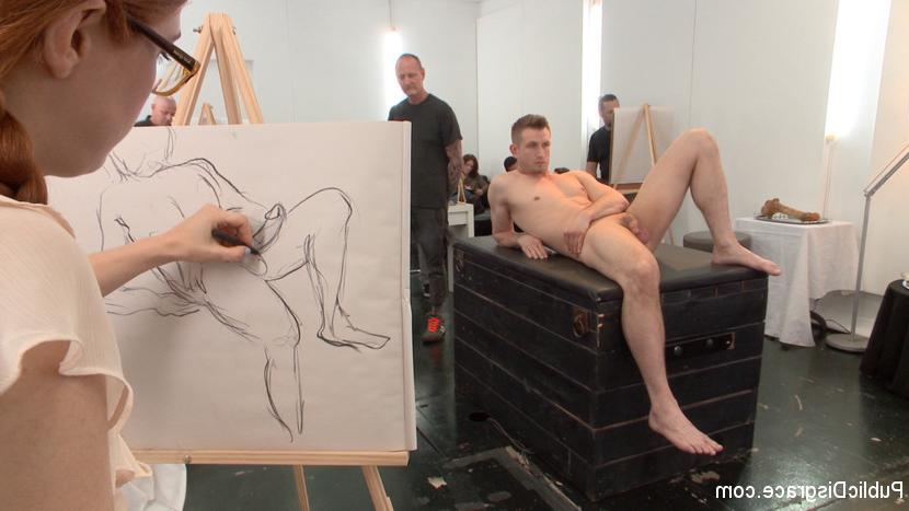 15P Slutty redhead art student Penny Pax gets publicly fucked and humiliated in fron
