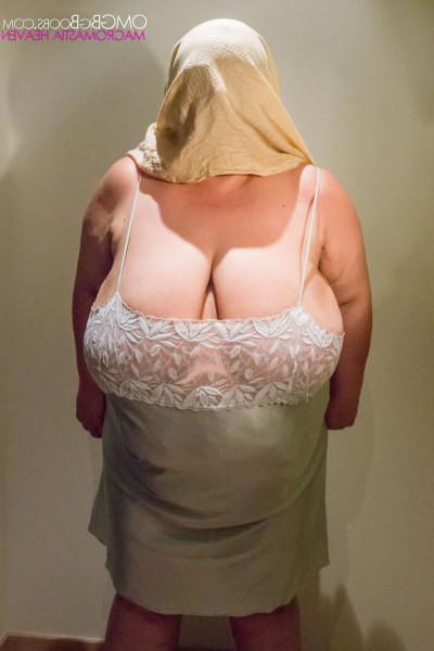 15P Chubby amateur covered in dough shows off giant boobs